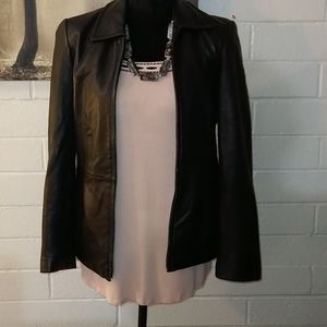Soft Black Leather Guess Jacket